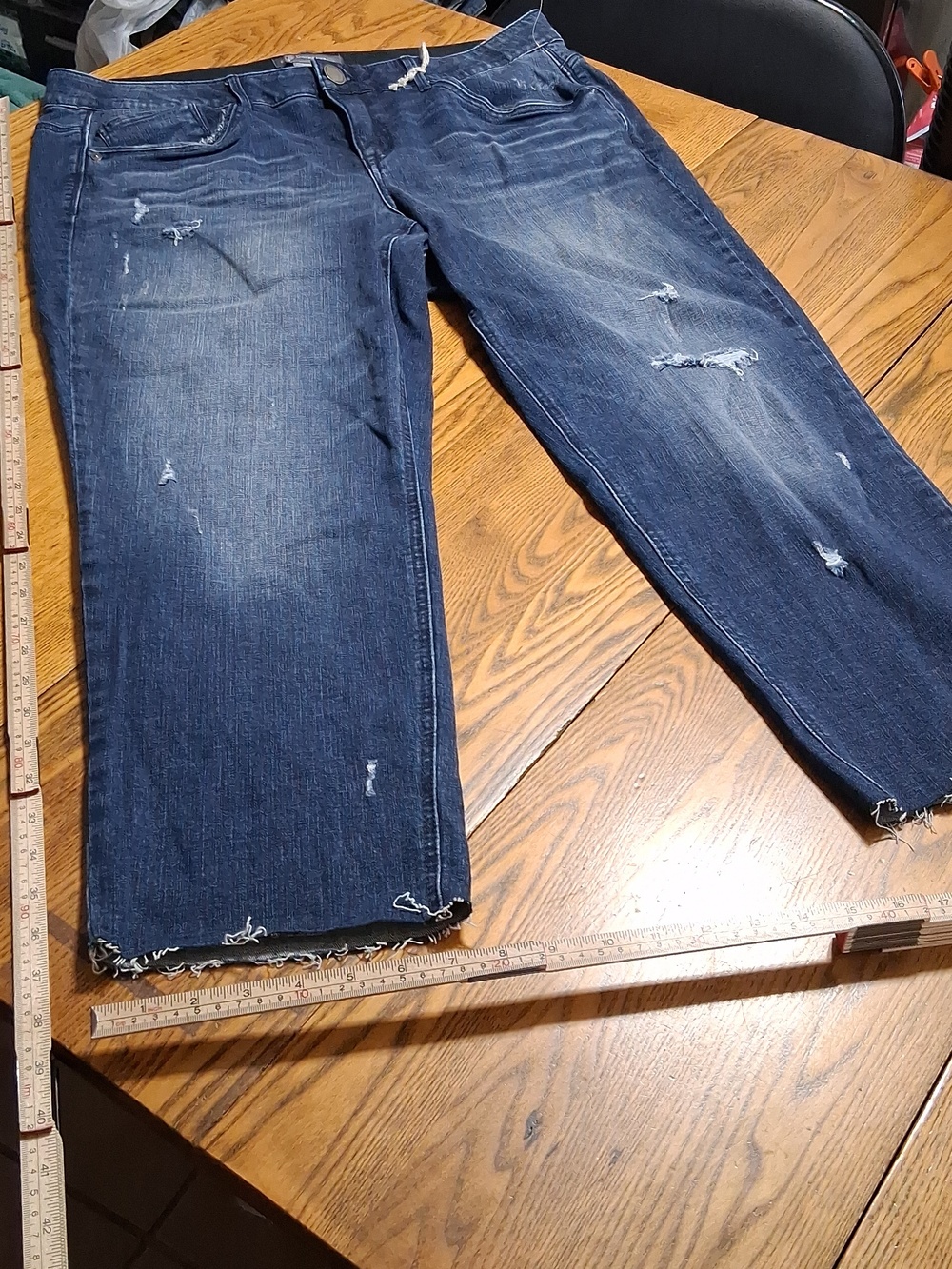 DEMOCRACY Jeans Womens 18W BLUE  Pants AB SOLUTION NEW Denim New RAW HEM